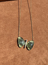 Load image into Gallery viewer, Large Green Fluorite Butterfly Necklace
