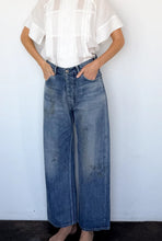 Load image into Gallery viewer, BAGGY CUT JEAN IN VINTAGE MEDIUM WASH DISTRESSING DONE BY HAND
