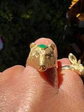 Load image into Gallery viewer, GUARDIAN BEAR WITH EMERALD RING
