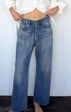 Load image into Gallery viewer, BAGGY CUT JEAN IN VINTAGE MEDIUM WASH DISTRESSING DONE BY HAND
