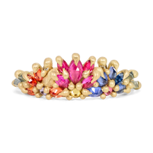 Load image into Gallery viewer, Rainbow Daisy Garland Petal Ring
