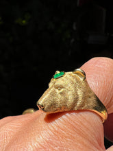 Load image into Gallery viewer, GUARDIAN BEAR WITH EMERALD RING
