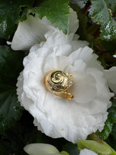 Load image into Gallery viewer, HARGREAVES AGNES SNAIL POD PENDANT (pendant only) 18k yellow gold and Old Mine Cut Diamonds with hand engraved scrolls
