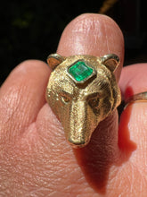 Load image into Gallery viewer, GUARDIAN BEAR WITH EMERALD RING
