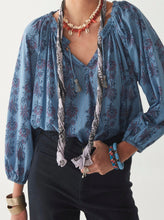 Load image into Gallery viewer, Sybille Blouse - Blossom Karina Blue
