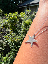 Load image into Gallery viewer, PAVE WHITE DIAMOND SHOOTING STAR 14K WHITE GOLD

