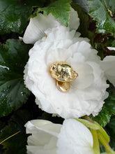 Load image into Gallery viewer, HARGREAVES AGNES SNAIL POD PENDANT (pendant only) 18k yellow gold and Old Mine Cut Diamonds with hand engraved scrolls
