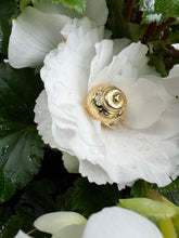Load image into Gallery viewer, HARGREAVES AGNES SNAIL POD PENDANT (pendant only) 18k yellow gold and Old Mine Cut Diamonds with hand engraved scrolls
