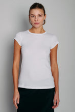 Load image into Gallery viewer, Short Sleeve Shirttail in White
