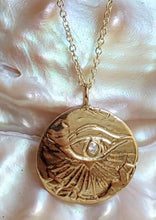 Load image into Gallery viewer, EYE OF LOVE MEDALLION NECKLACE
