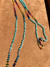 Load image into Gallery viewer, AQUA AMAZONITE LONG RAINBOW LEI
