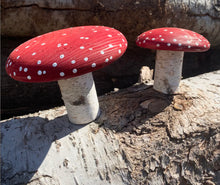 Load image into Gallery viewer, Redwood and Birch Handmade Mushrooms 🍄 Toadstools
