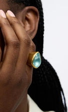 Load image into Gallery viewer, #PS3 22KT GOLD AQUAMARINE RING
