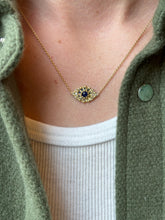 Load image into Gallery viewer, POLLY WALES + TYSA EXCLUSIVE EYE 18K SAPPHIRE AND DIAMONDS
