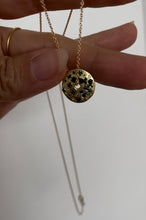 Load image into Gallery viewer, POLLY WALES ONE OF A KIND CELESTE SPINNING DISC NECKLACE MIXED CUT SAPPHIRES
