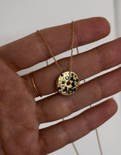 Load image into Gallery viewer, POLLY WALES ONE OF A KIND CELESTE SPINNING DISC NECKLACE MIXED CUT SAPPHIRES
