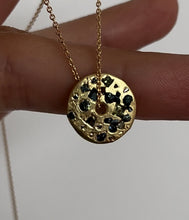 Load image into Gallery viewer, POLLY WALES ONE OF A KIND CELESTE SPINNING DISC NECKLACE MIXED CUT SAPPHIRES
