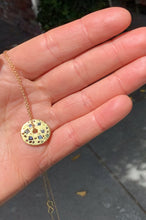 Load image into Gallery viewer, POLLY WALES ONE OF A KIND CELESTE SPINNING DISC NECKLACE MIXED CUT SAPPHIRES
