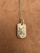 Load image into Gallery viewer, MILES MCNEEL MEDIUM DOG TAG NECKLACE 14K YELLOW GOLD CHAIN
