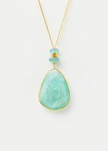 Load image into Gallery viewer, #PS8 COLETTE SET PENDANT AND BEADS ON A CORD AQUAMARINE
