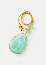 Load image into Gallery viewer, #PS8 COLETTE SET PENDANT AND BEADS ON A CORD AQUAMARINE
