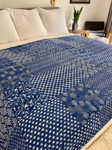 Load image into Gallery viewer, COCONUT NEW KANTHA INDIGO / WHITE  AND WHITE / INDIGO  PINK
