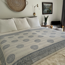Load image into Gallery viewer, COCONUT NEW KANTHA INDIGO / WHITE  AND WHITE / INDIGO  PINK
