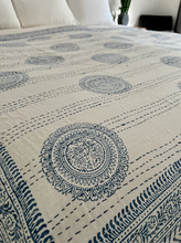 Load image into Gallery viewer, COCONUT NEW KANTHA INDIGO / WHITE  AND WHITE / INDIGO  PINK
