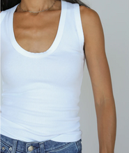 Load image into Gallery viewer, JORDAN U NECK RIBBED TANK TOP
