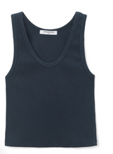 Load image into Gallery viewer, PERFECT WHITE TEE BLONDIE CROP COTTON RIBBED TANK
