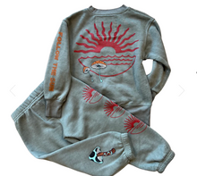 Load image into Gallery viewer, ROWDY SPROUT DUSTY OLIVE FOLLOW THE SUN CREWNECK SWEATSHIRT
