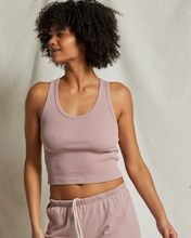 Load image into Gallery viewer, PERFECT WHITE TEE BLONDIE CROP COTTON RIBBED TANK

