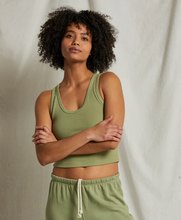 Load image into Gallery viewer, PERFECT WHITE TEE BLONDIE CROP COTTON RIBBED TANK
