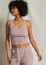 Load image into Gallery viewer, PERFECT WHITE TEE BLONDIE CROP COTTON RIBBED TANK
