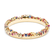 Load image into Gallery viewer, POLLY WALES Rainbow Constellation Ring SIZE 9.5 18k Yellow Gold RAINBOW SAPPHIRES
