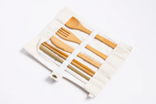 Load image into Gallery viewer, BROOKLYN MADE NATURAL Bamboo Utensil Set, Zero Waste, Straw Fork Knife Spoon
