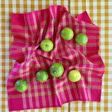 Load image into Gallery viewer, GRID CHECKER NAPKIN PAIR OF TWO
