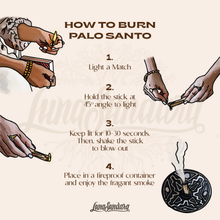 Load image into Gallery viewer, PALO SANTO SMUDGING STICKS IN COTTON BAG Sustainably harvested in PERU
