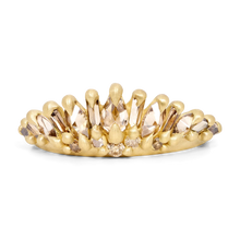 Load image into Gallery viewer, POLLY WALES COGNAC DIAMOND GARDENIA PETAL RING
