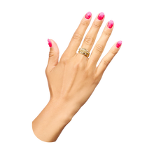 Load image into Gallery viewer, POLLY WALES COGNAC DIAMOND GARDENIA PETAL RING
