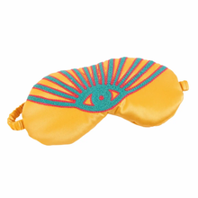 Load image into Gallery viewer, EL COSMICO SLEEP MASK SUNSHINE SILK WITH CHAIN-STITCHED EYE
