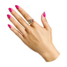 Load image into Gallery viewer, POLLY WALES Large Rainbow Star Bright Signet Ring
