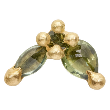 Load image into Gallery viewer, POLLY WALES Green Floret Stud Earring
