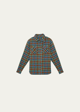 Load image into Gallery viewer, GOD'S TRUE CASHMERE MOSS TARTAN EMERALD BUTTONS
