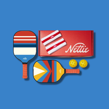 Load image into Gallery viewer, PICKLEBALL SET OF TWO PADDLES, TWO PICKLEBALLS, TWO SWEATBANDS...
