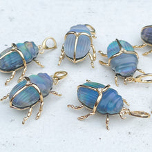 Load image into Gallery viewer, MAURA GREEN LUMINESCENT SCARAB BEETLE CHARM
