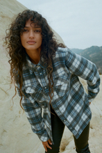 Load image into Gallery viewer, GOD'S TRUE CASHMERE PEWTER TARTAN MOONSTONE BUTTON
