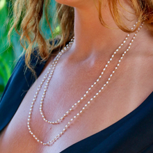 Load image into Gallery viewer, Tiny Freshwater Pearl Long Lei
