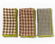 Load image into Gallery viewer, MIXED COOKIE NAPKIN SET OF SIX CHECKER
