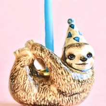 Load image into Gallery viewer, CAMP HOLLOW PORCELAIN ANIMAL CAKE TOPPERS / CANDLE HOLDER

